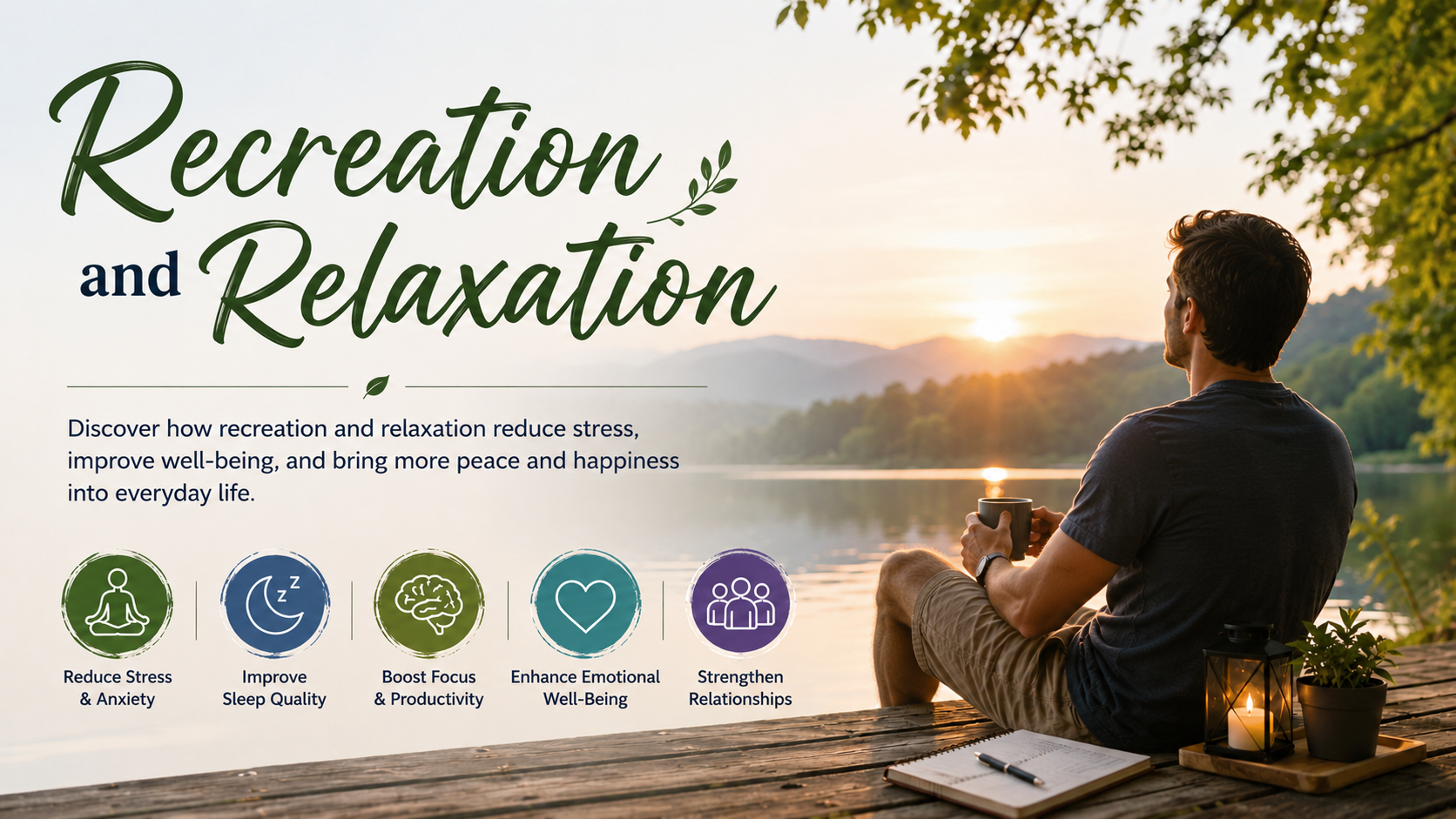 Recreation and relaxation by the lake